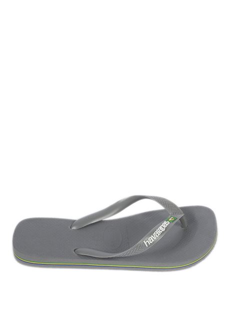 Grey brasil logo flip flops HAVAIANAS | 4110850BRASILLOGO-5002